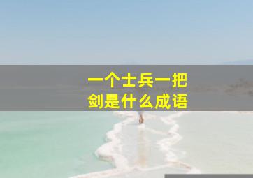 一个士兵一把剑是什么成语