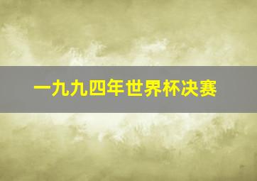 一九九四年世界杯决赛