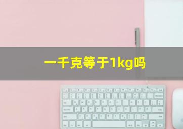 一千克等于1kg吗