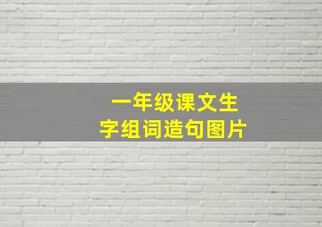 一年级课文生字组词造句图片