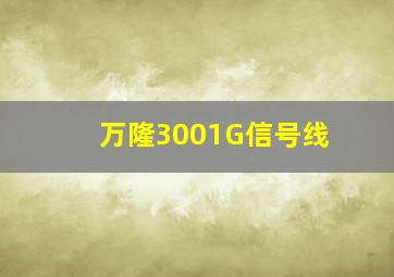 万隆3001G信号线