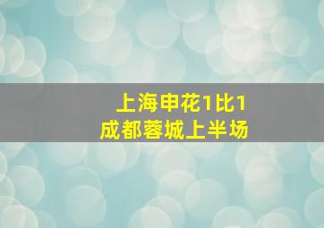 上海申花1比1成都蓉城上半场