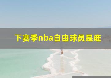 下赛季nba自由球员是谁