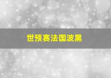 世预赛法国波黑