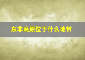 东非高原位于什么地带