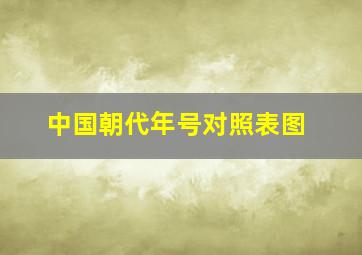 中国朝代年号对照表图