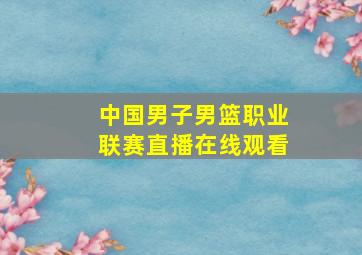 中国男子男篮职业联赛直播在线观看