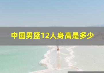 中国男篮12人身高是多少