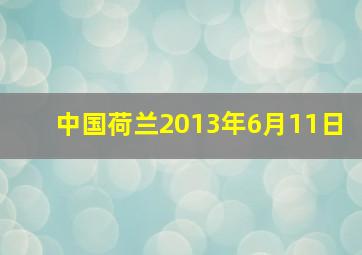 中国荷兰2013年6月11日