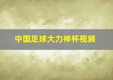 中国足球大力神杯视频