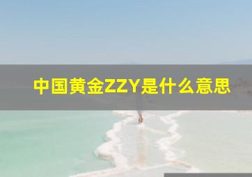 中国黄金ZZY是什么意思