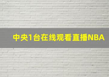 中央1台在线观看直播NBA