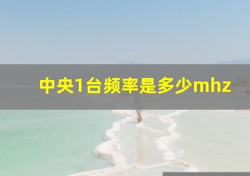 中央1台频率是多少mhz