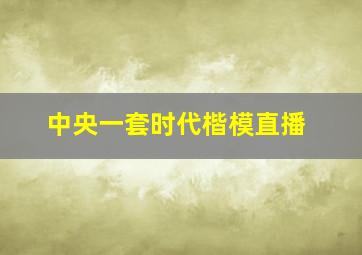 中央一套时代楷模直播