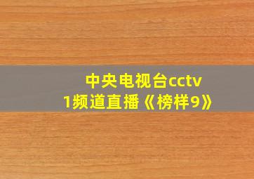 中央电视台cctv1频道直播《榜样9》