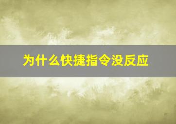 为什么快捷指令没反应