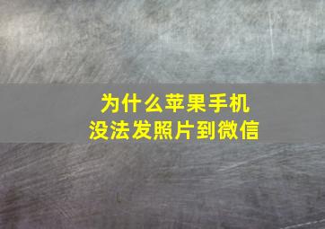 为什么苹果手机没法发照片到微信