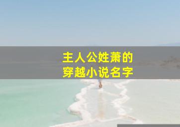 主人公姓萧的穿越小说名字