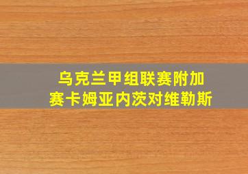 乌克兰甲组联赛附加赛卡姆亚内茨对维勒斯