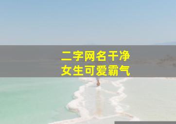 二字网名干净女生可爱霸气