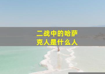 二战中的哈萨克人是什么人