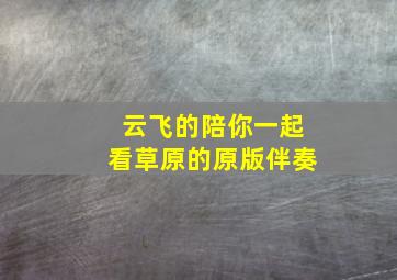 云飞的陪你一起看草原的原版伴奏