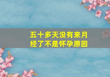 五十多天没有来月经了不是怀孕原因