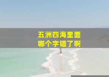 五洲四海里面哪个字错了啊