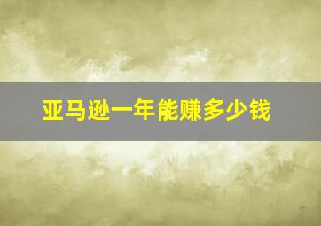 亚马逊一年能赚多少钱