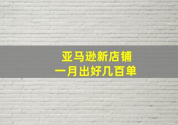 亚马逊新店铺一月出好几百单