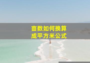 亩数如何换算成平方米公式