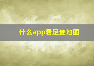 什么app看足迹地图