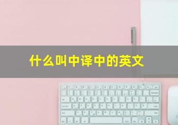 什么叫中译中的英文