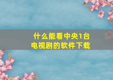 什么能看中央1台电视剧的软件下载