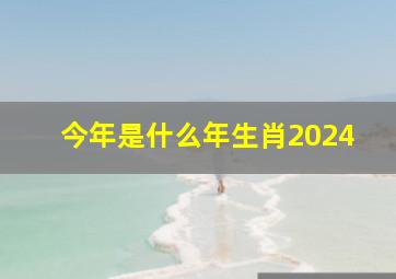 今年是什么年生肖2024