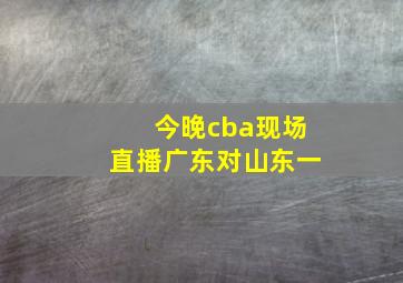 今晚cba现场直播广东对山东一