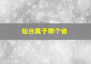 仙台属于哪个省