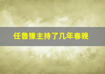 任鲁豫主持了几年春晚