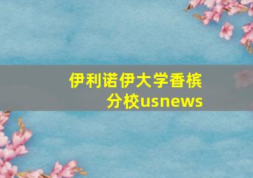 伊利诺伊大学香槟分校usnews