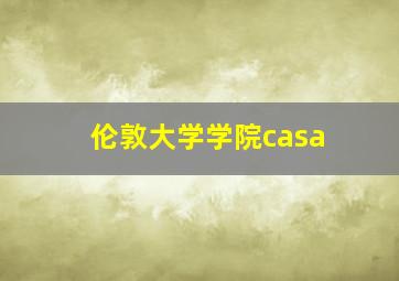 伦敦大学学院casa