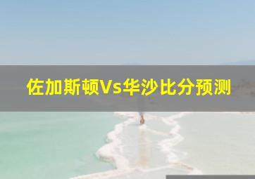 佐加斯顿Vs华沙比分预测