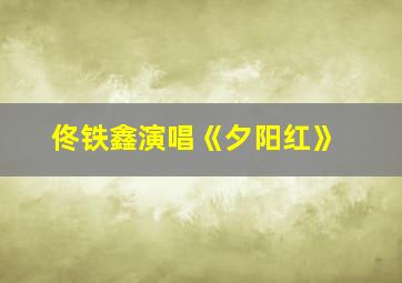 佟铁鑫演唱《夕阳红》