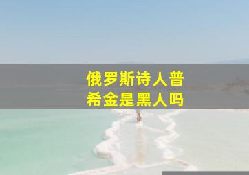 俄罗斯诗人普希金是黑人吗