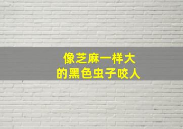 像芝麻一样大的黑色虫子咬人