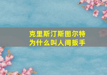 克里斯汀斯图尔特为什么叫人间扳手