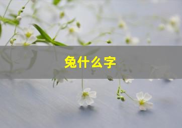 兔什么字