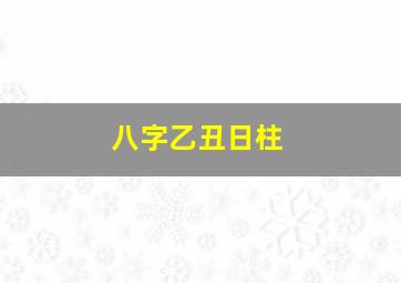 八字乙丑日柱