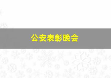 公安表彰晚会