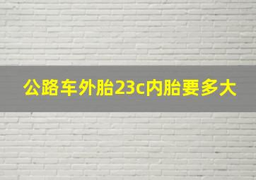 公路车外胎23c内胎要多大