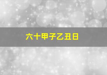 六十甲子乙丑日